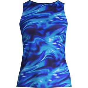 Lands end womens swim tanking top - D cup; size 10; electric blue
